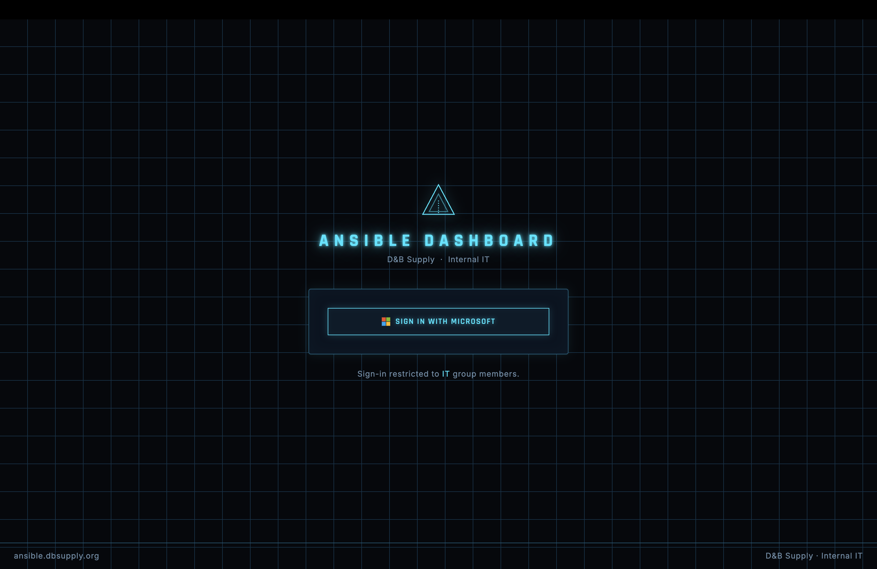 Ansible Dashboard - Login